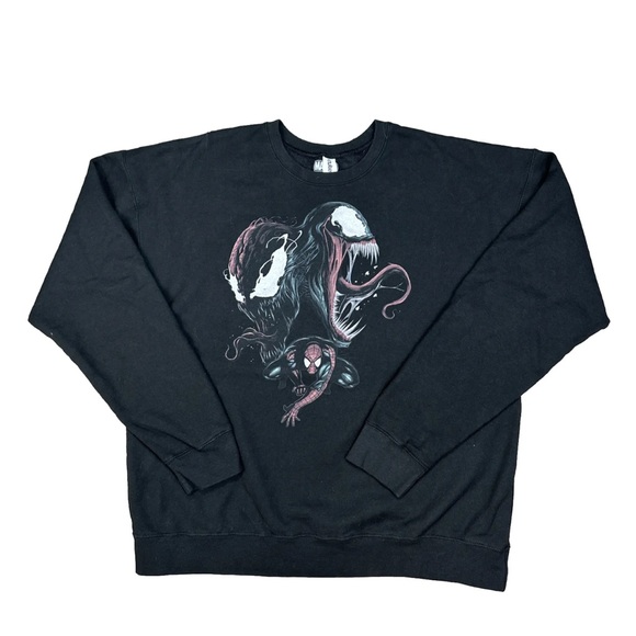 Marvel Comics Spider-Man Venom Carnage Sweatshirt Black Men’s Size Large - Picture 1 of 6